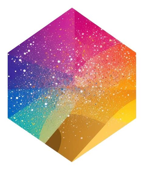 Png colorful pentagon icon art shape white background | Premium AI ...