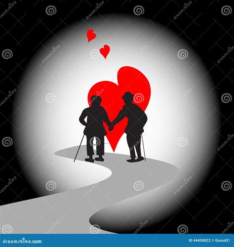 Old couple stock vector. Illustration of holding, holiday - 44450022