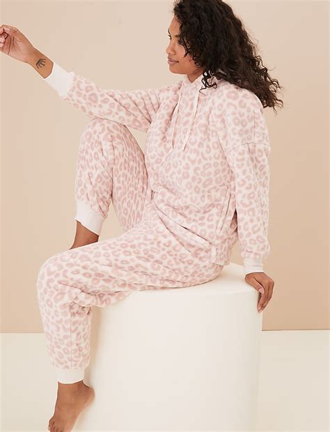Buy Fleece Animal Print Lounge Joggers at Marks & Spencer