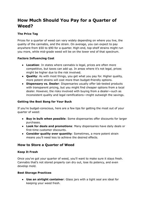 PPT - What's a Quarter of Weed_ Your Ultimate Guide to the Cannabis ...