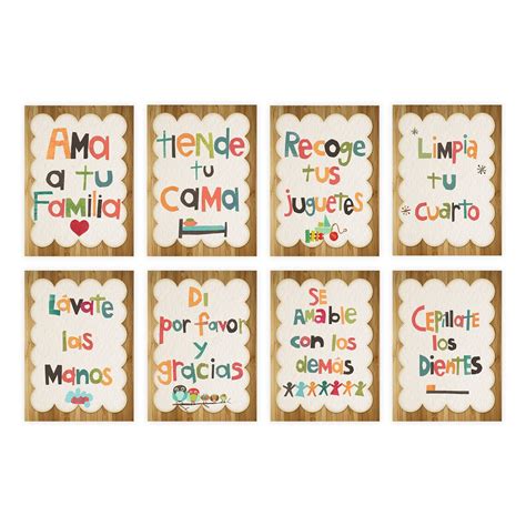 Good Manners 5x7 Wall Cards in Spanish Spain Decor Rules - Etsy