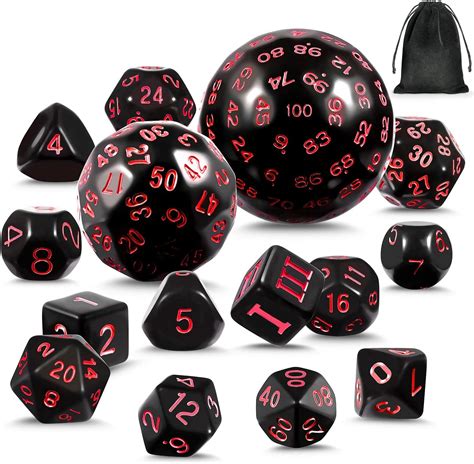 Amazon.com: DNDND D100 Polyhedral Dice Set 15 Pieces DND Dice D3 D4 D5 ...