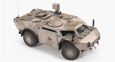3D Fennek KMW 4x4 Armoured Vehicle Rigged model | 3D Molier International