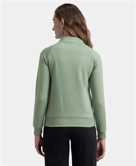 Buy Super Combed Cotton Rich Fleece Fabric Full Zip High Neck Jacket ...