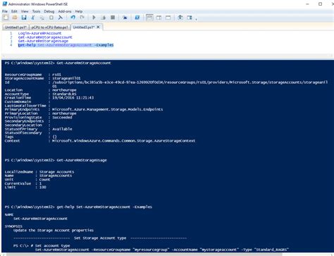 Default Azure Storage PowerShell 的图像结果