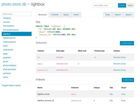 Image result for Node Database SQLite HTML