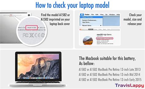TravisLappy A1493 New Laptop Battery Replacement for Mac Book Pro ...