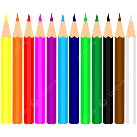 Colored Pencils Clipart Transparent PNG Hd, Colored Pencils In Various ...