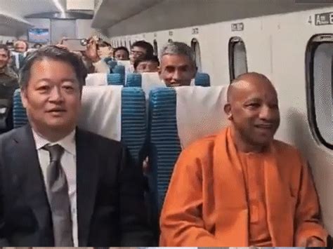 CM Yogi Japan Visit: Maglev Train Ride & Kids Blessings | VIDEO