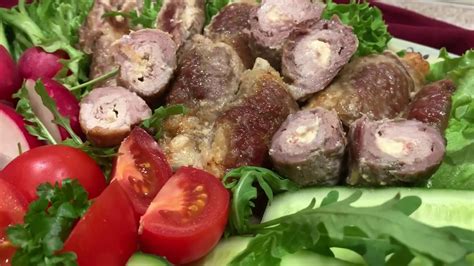 Самые вкусные мясные рулетики с сыром (Крученики) - YouTube