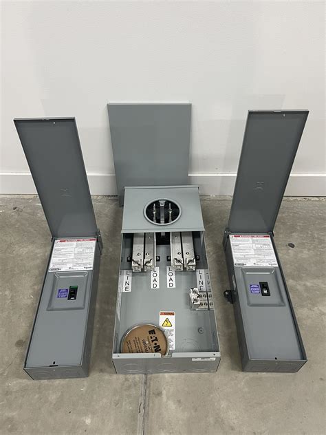 EATON 400 / 320 Amp Meter Base Socket Single Phase 324N & TWO 200amp ...