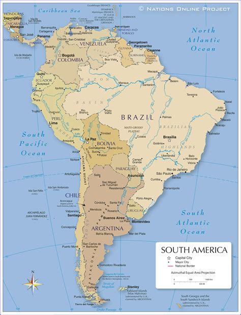 South America Map Printable