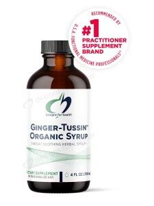 Ginger-Tussin™ Organic Syrup - 4 fl. oz (118 ml) - Designs for Health ...