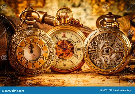 Vintage pocket watch stock photo. Image of concept, hour - 35091798
