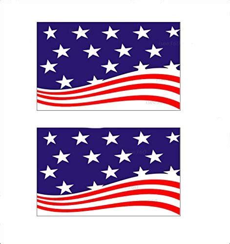 ISEE 360 US flag flame Water Resistance Die Cut Reflective Sticker for ...