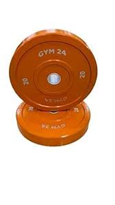 GYM24 Olympic Bumper Plates for Weight Lifting Dia 50mm (100 kg Set ...