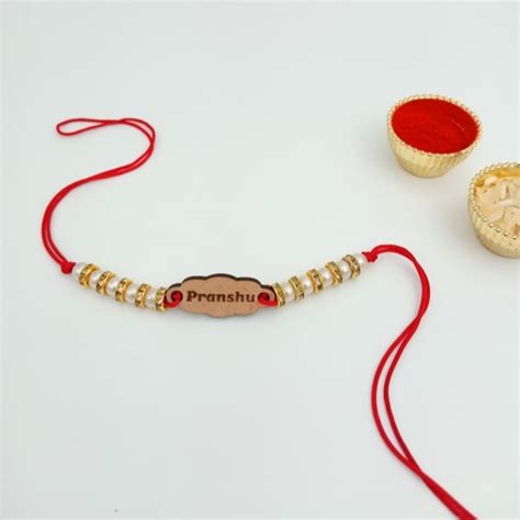 Customized MDF Name Rakhi – Wish Your Gifts