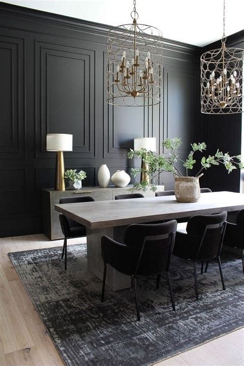 white black dining room
