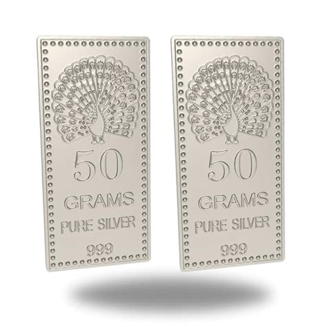 Sylva 999 Purity Silver Bar 100 Grams Set of two bars (50 grams + 50 ...