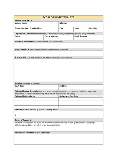 Image result for Sample Scope of Work