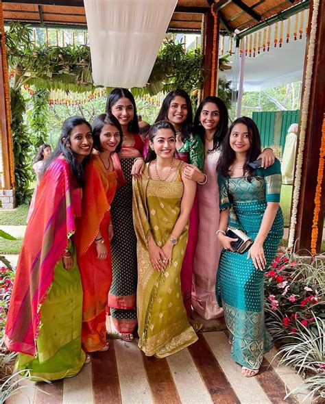 Rashmika Mandanna’s olive green Shanti Banaras sari is a bridal ...