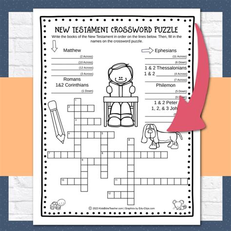 Free Printable New Testament Books of the Bible Crossword Puzzle for ...