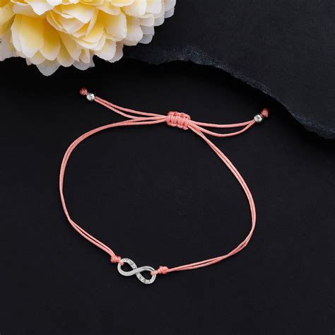 Accessorize London Women's Pink Eternity Friendship Bracelet ...