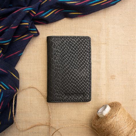 Slim Card Wallet - Black Croc – Hamelin