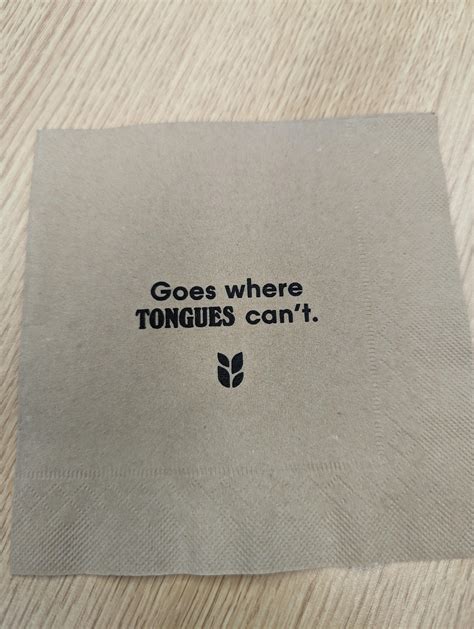 The napkins the catering company is using in using in Singapore. What does it mean?!?! : r/funny