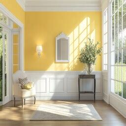 Modern Beige Wall Paint Design with Photo Frame for Home Offices