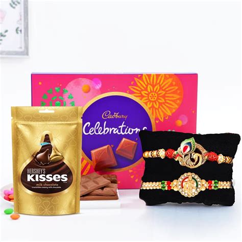 CraftVatika Rakhi for Brother Chocolates Combo with Gift - Set of 2 ...