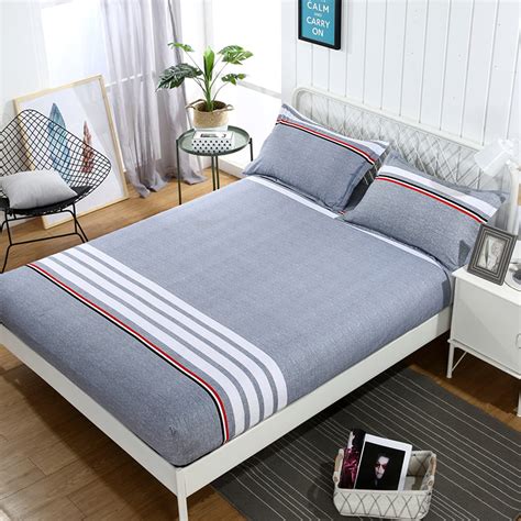 Fitted Bed Sheet - Grey Stripes – House of quirk