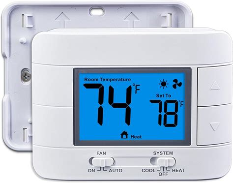 Upgraded Non Programmable Thermostats for Home 1 Heat/1 Cool Single ...