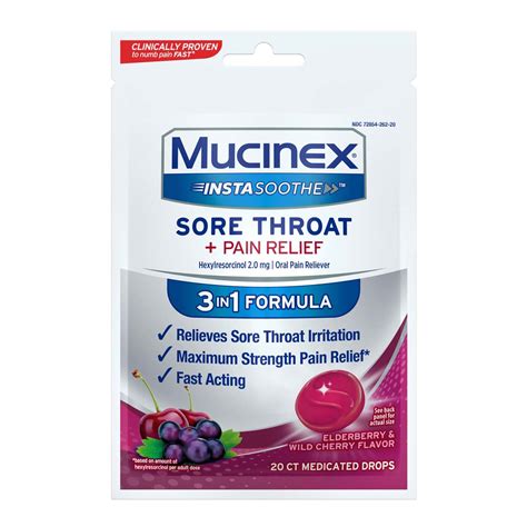 Mucinex InstaSoothe Sore Throat + Pain Relief | Mucinex USA