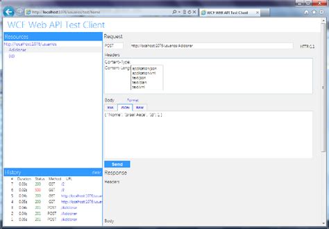 WCF Test Client 的图像结果