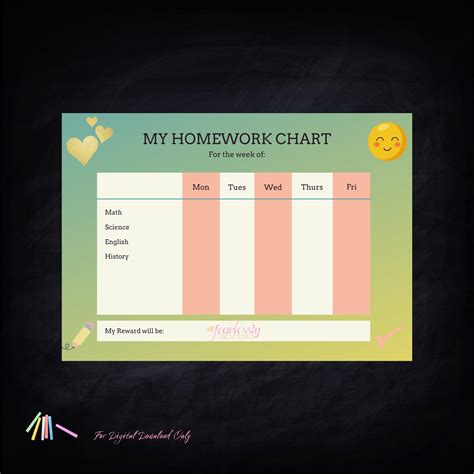 Image result for Homework Chart