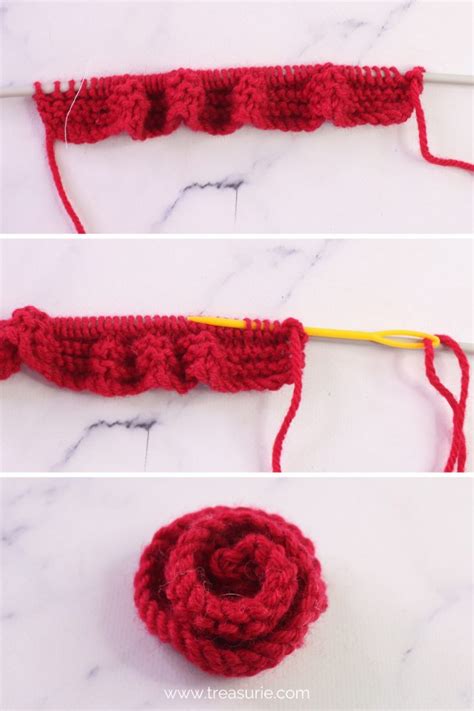Knit Flower Tutorial 的图像结果