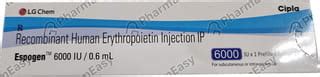 Buy Espogen 6000 IU/0.6ML Injection (1) Online at Flat 15% OFF | PharmEasy