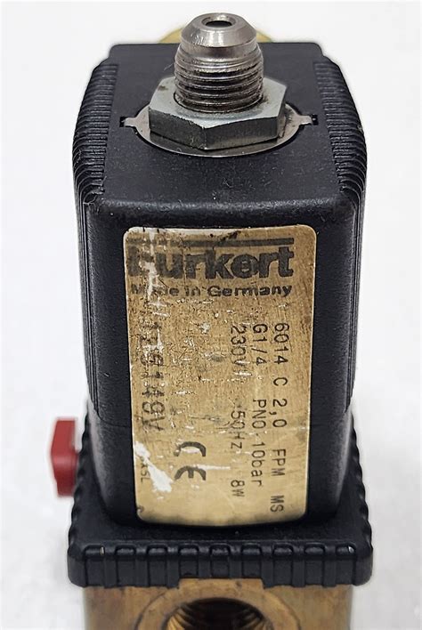 BURKERT 126149V 6014 C 2.0 FPM MS Solenoid Valve G1/4 230V 50Hz 0-10bar ...