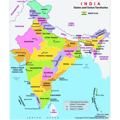Indian political map of india - Brainly.in
