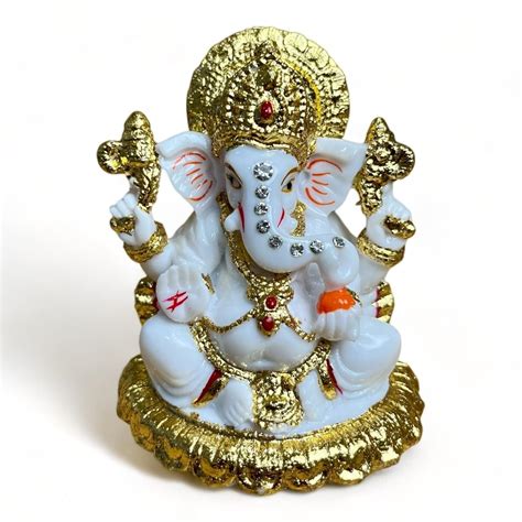 Buy PAPILON Resin Lord Ganesha God Idol Art Figurine for Home Car ...