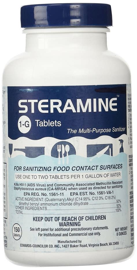 Buy Waterboy Sanitary Tablets, Steramine Quaternary Sanitizing Tablets ...