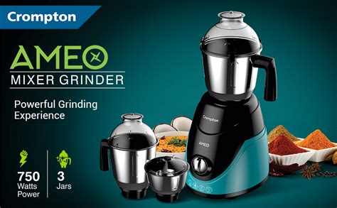 Buy Crompton Ameo 750-Watt Mixer Grinder with MaxiGrind and Motor Vent ...