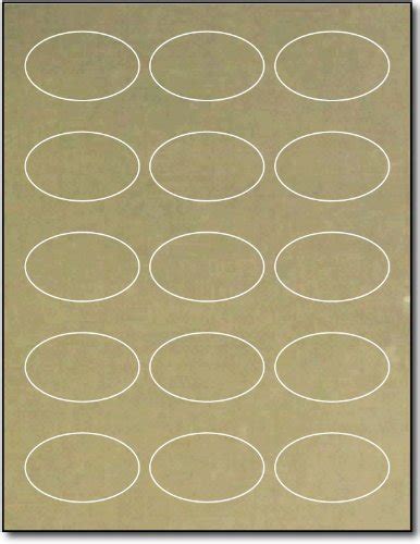 Oval Gold Foil Labels 1 7/16 x 2 3/8" for Laser Printers - 10 Sheets ...