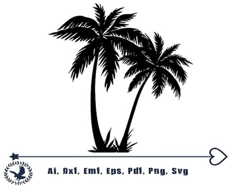 Beach Palm Tree Svg Dxf Cutting File Summer Svg Beach Sunset - Etsy India