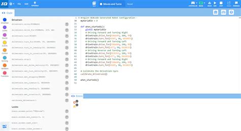VEXcode IQ Block Tutorial 的图像结果