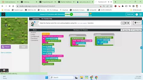 Image result for Code.org Lesson 19 Harvesting with Conditionals