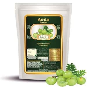 Biotic Natural Fresh Amla Powder (Indian Gooseberry) Amalaki Churna For ...