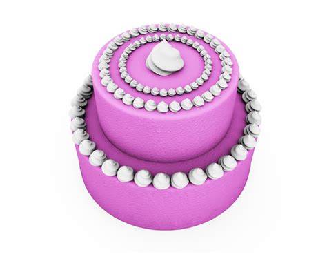 Chocolate cake. 3d illustrations on a white background | Premium Photo