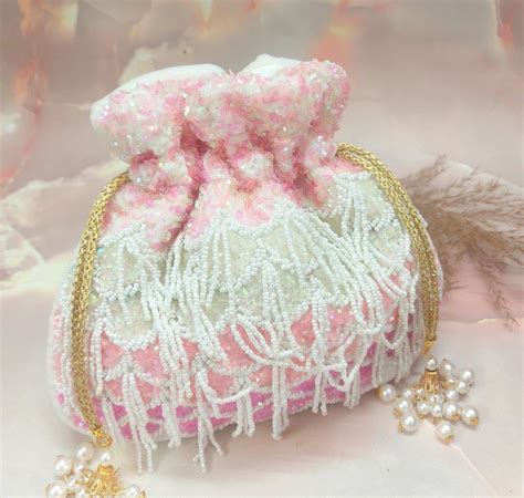 PINKY , PINK DESIGNER SEQUINS POTLI BAG FOR WOMEN-SKD001DPP – www.soosi ...
